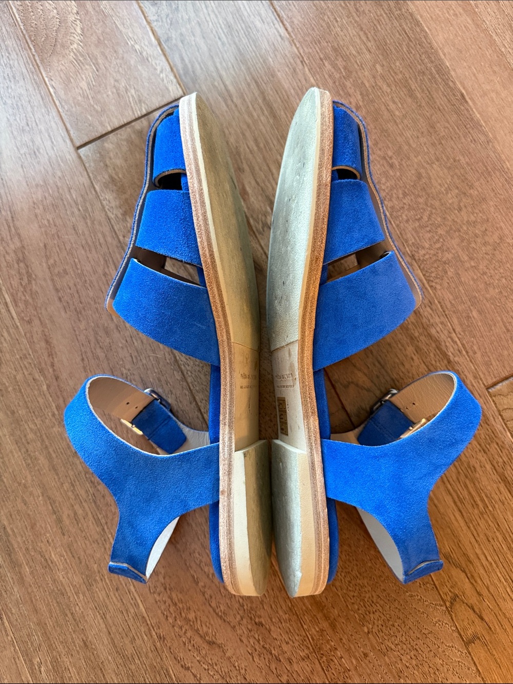 Freda Salvador Sera Fisherman Sandal in Cobalt Suede 8 - Picture 8 of 10